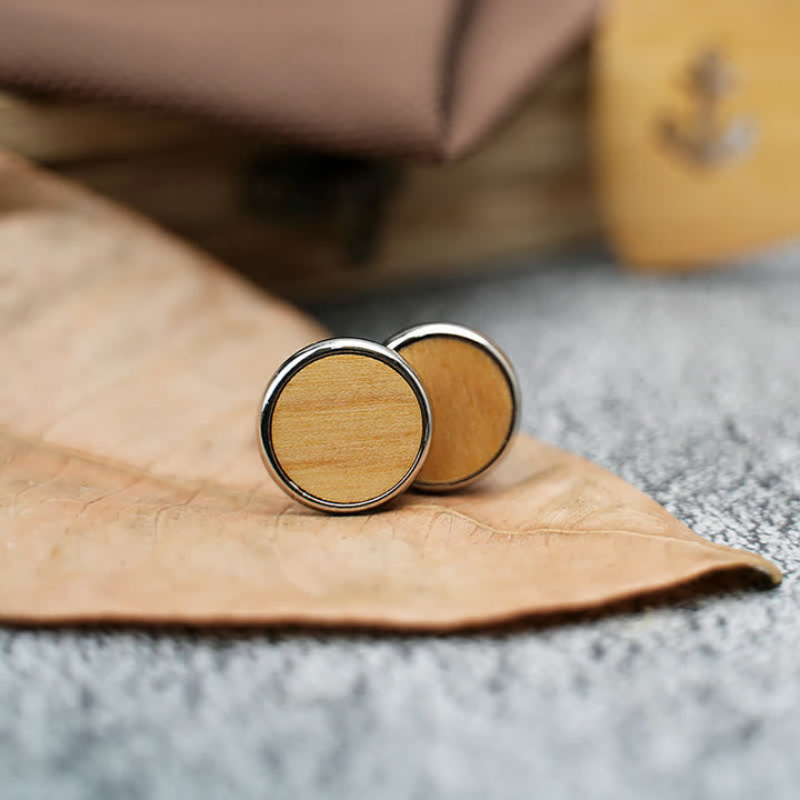 Juego de 3 pajaritas de madera con forma de ancla de barco hueca para hombre