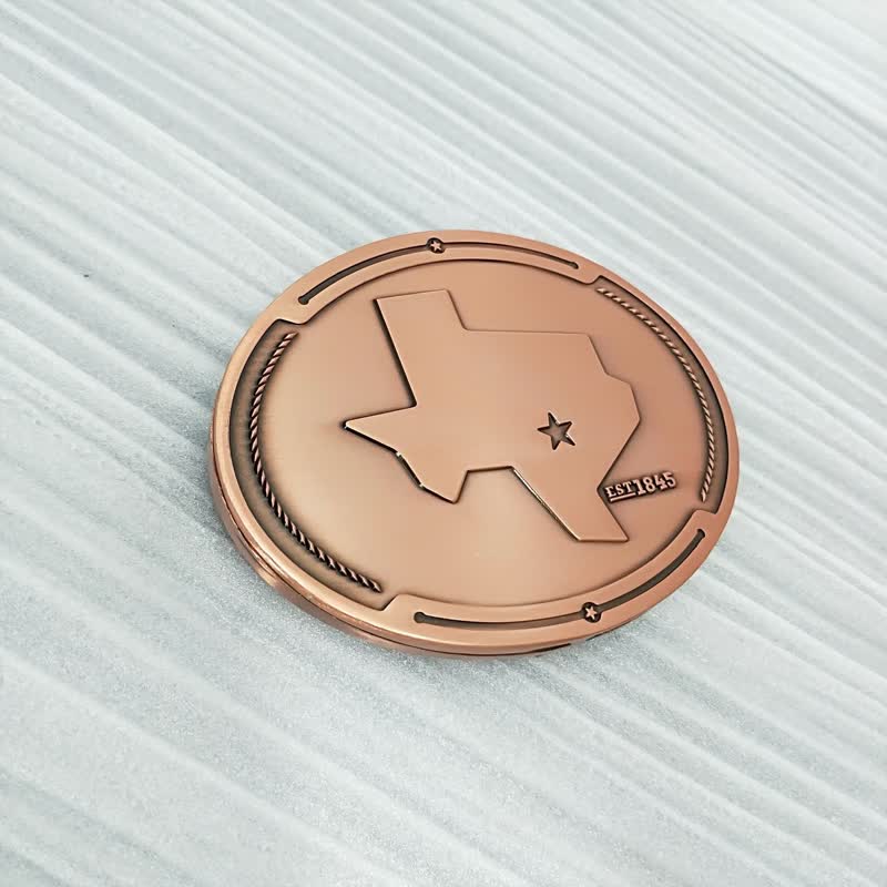 Cinturón de cuero con hebilla para hombre con diseño creativo de mapa del estado de Texas