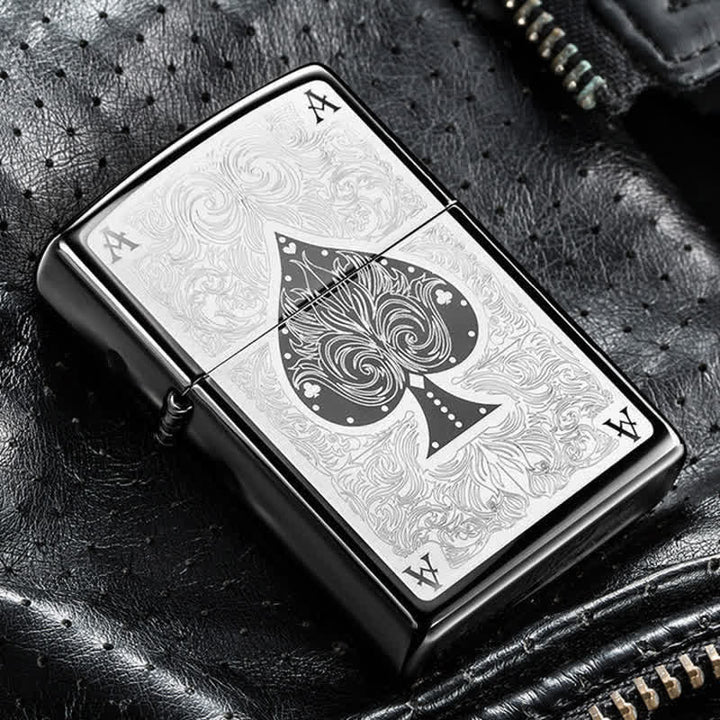 Juego de hebillas para cinturón y encendedor con cuchillo oculto de Lucky Poker