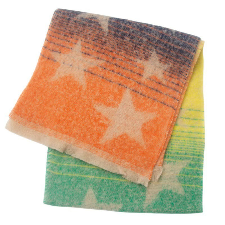 Bufanda unisex gruesa de moda con cinco puntas y estrella