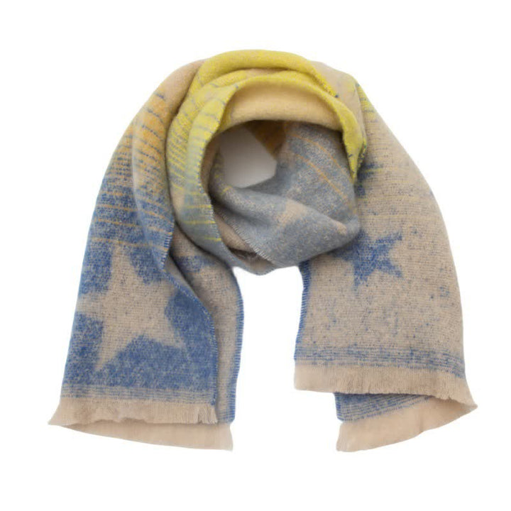 Bufanda unisex gruesa de moda con cinco puntas y estrella