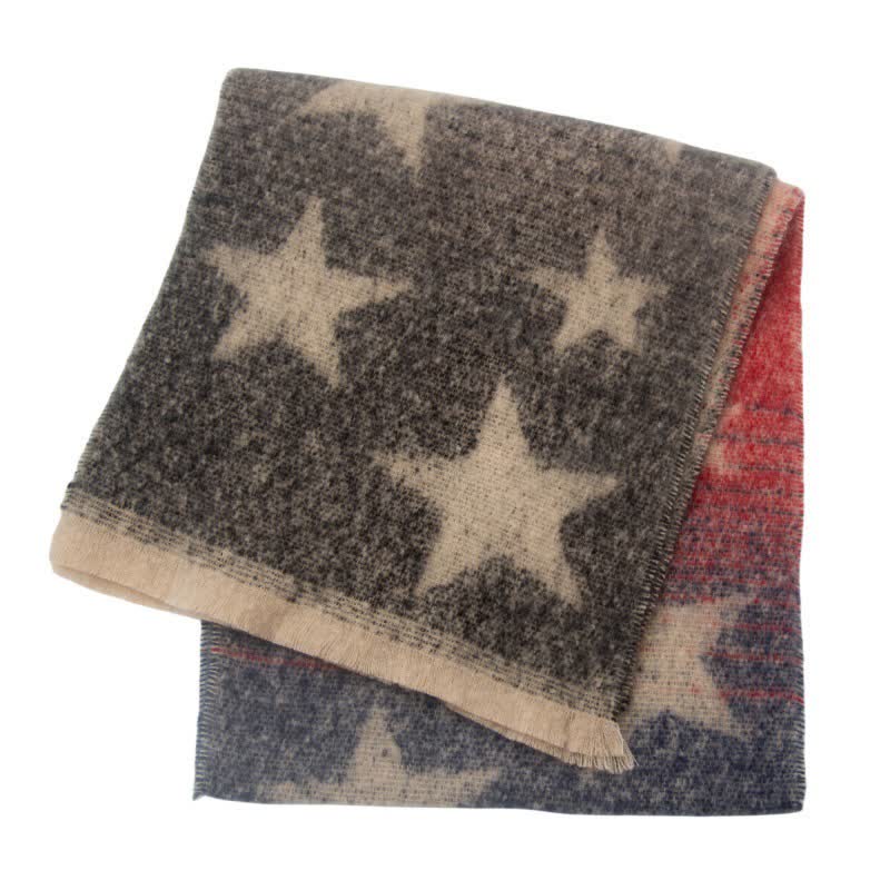 Bufanda unisex gruesa de moda con cinco puntas y estrella