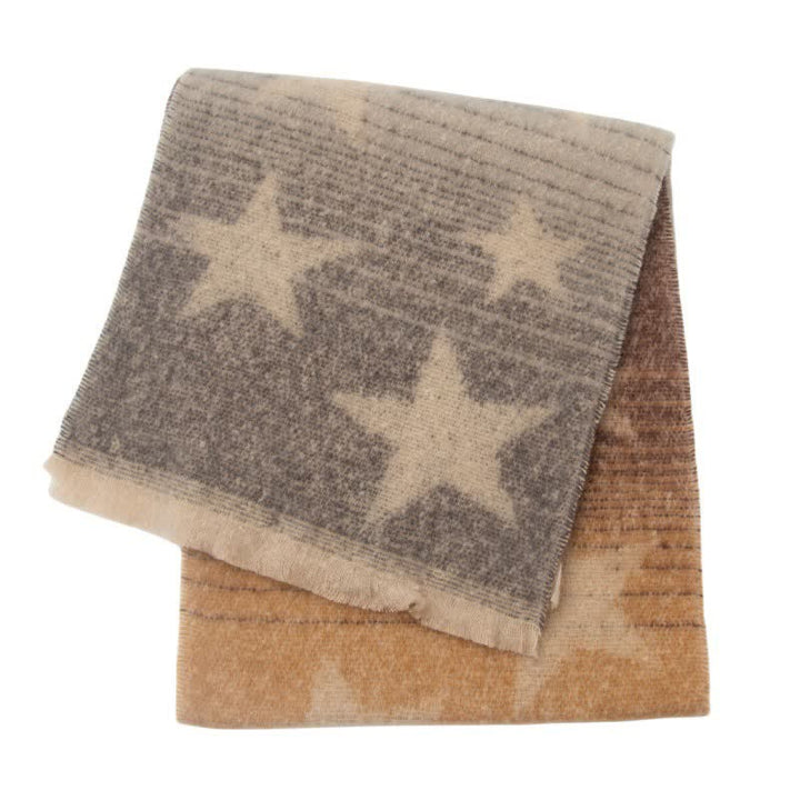 Bufanda unisex gruesa de moda con cinco puntas y estrella