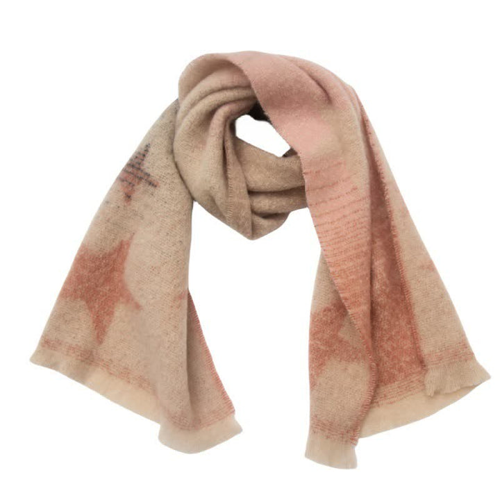 Bufanda unisex gruesa de moda con cinco puntas y estrella