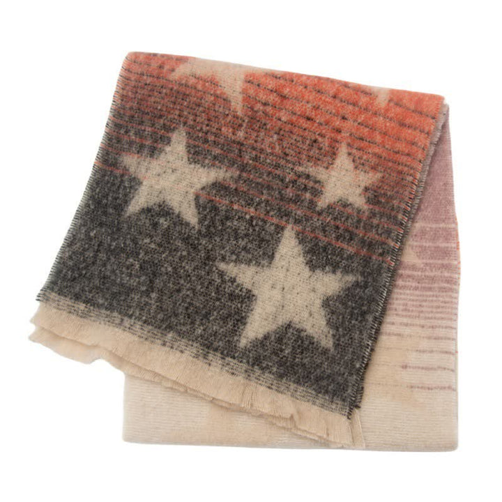 Bufanda unisex gruesa de moda con cinco puntas y estrella