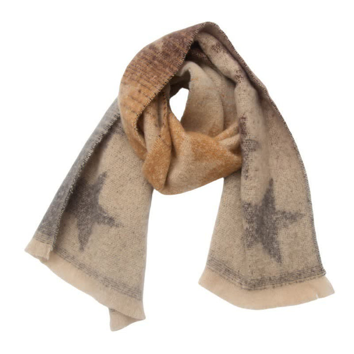 Bufanda unisex gruesa de moda con cinco puntas y estrella