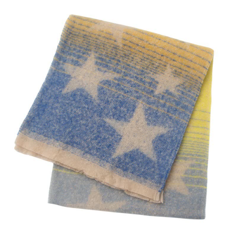 Bufanda unisex gruesa de moda con cinco puntas y estrella