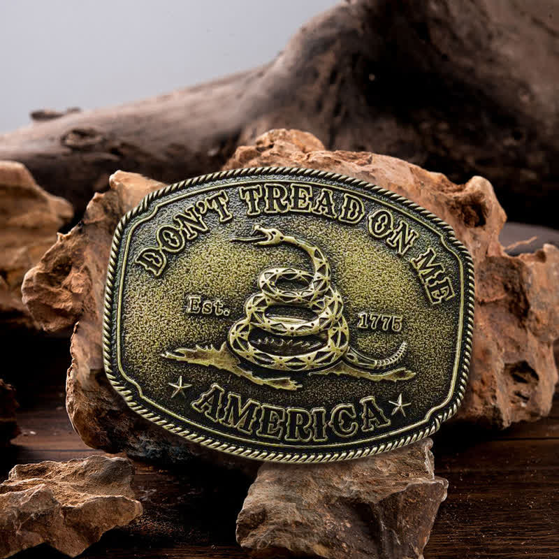 Cinturón de cuero con hebilla de serpiente estilo bronce antiguo para hombre, hecho a mano