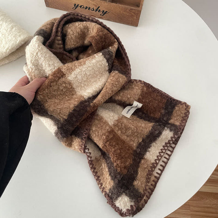 Bufanda de cuadros escoceses ultra a rayas unisex con accesorios de invierno
