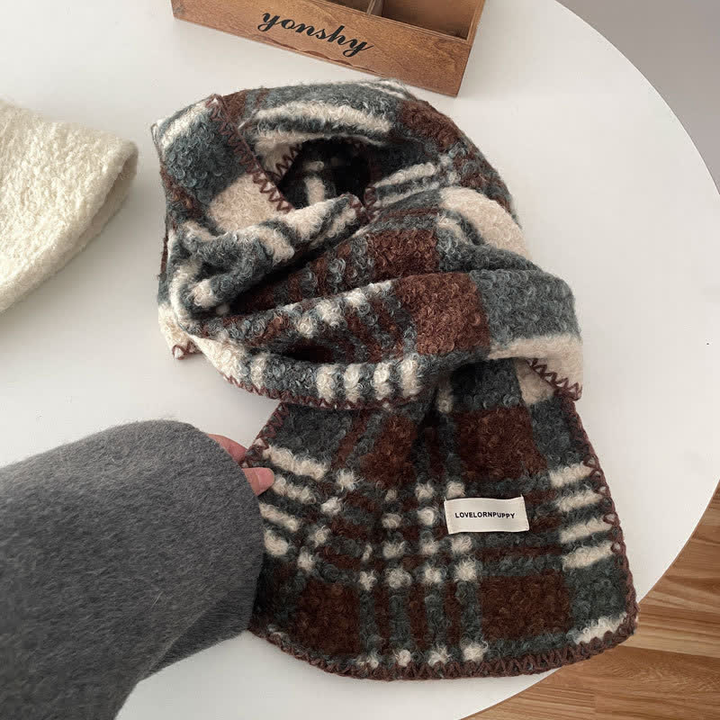 Bufanda de cuadros escoceses ultra a rayas unisex con accesorios de invierno