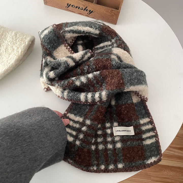 Bufanda de cuadros escoceses ultra a rayas unisex con accesorios de invierno