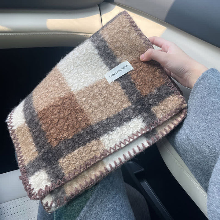 Bufanda de cuadros escoceses ultra a rayas unisex con accesorios de invierno