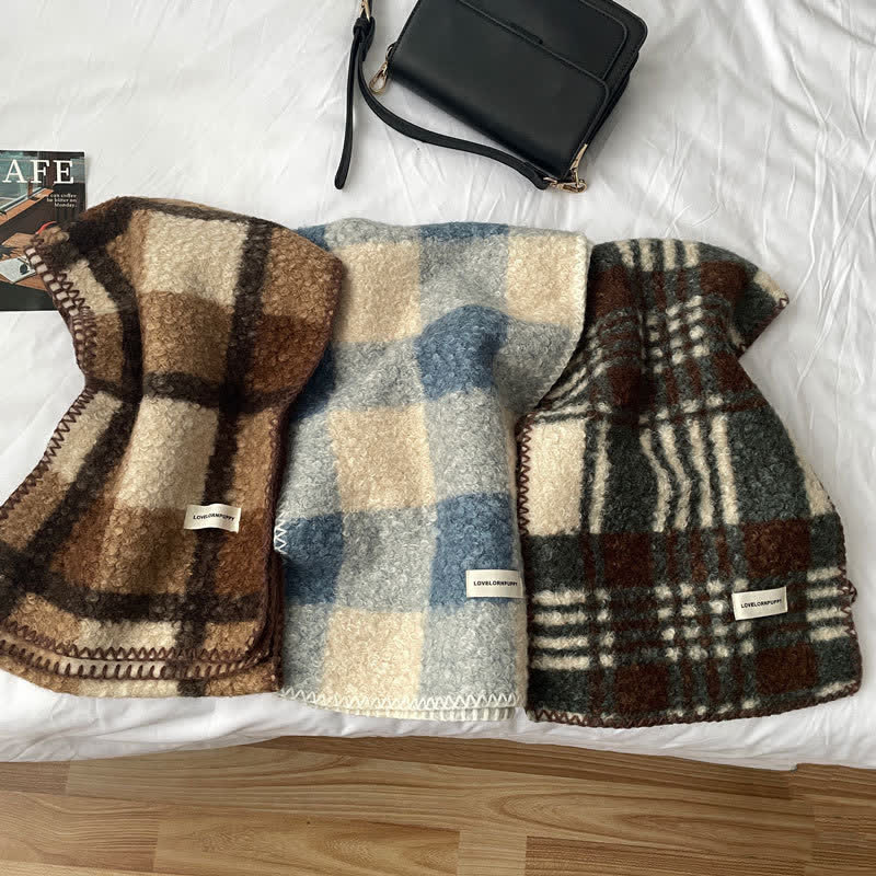 Bufanda de cuadros escoceses ultra a rayas unisex con accesorios de invierno