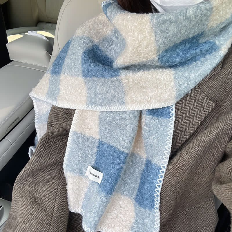 Bufanda de cuadros escoceses ultra a rayas unisex con accesorios de invierno