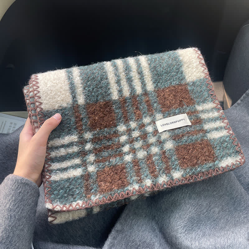 Bufanda de cuadros escoceses ultra a rayas unisex con accesorios de invierno