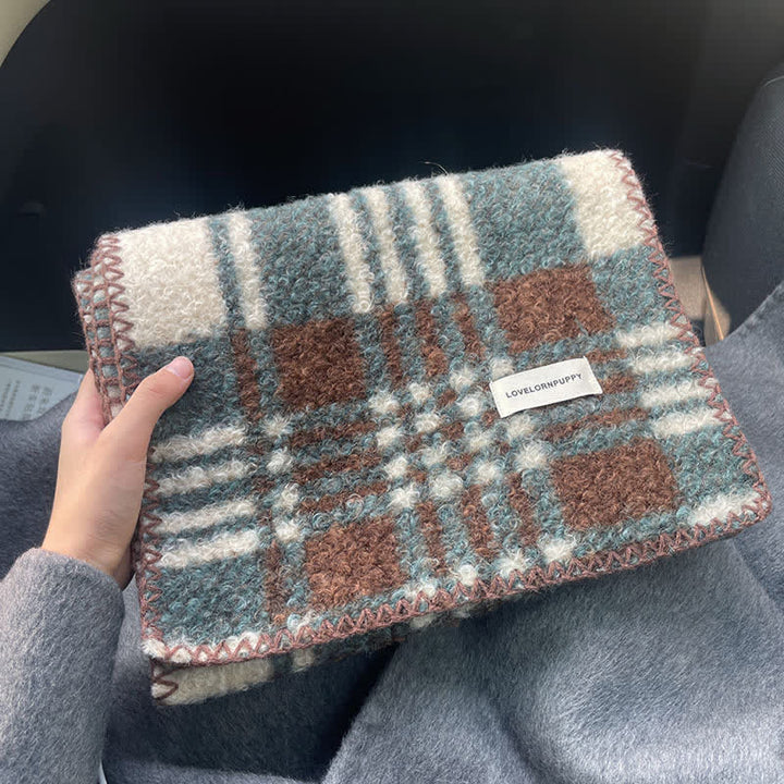 Bufanda de cuadros escoceses ultra a rayas unisex con accesorios de invierno