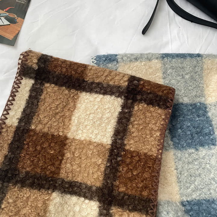 Bufanda de cuadros escoceses ultra a rayas unisex con accesorios de invierno