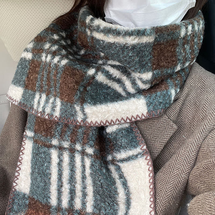 Bufanda de cuadros escoceses ultra a rayas unisex con accesorios de invierno