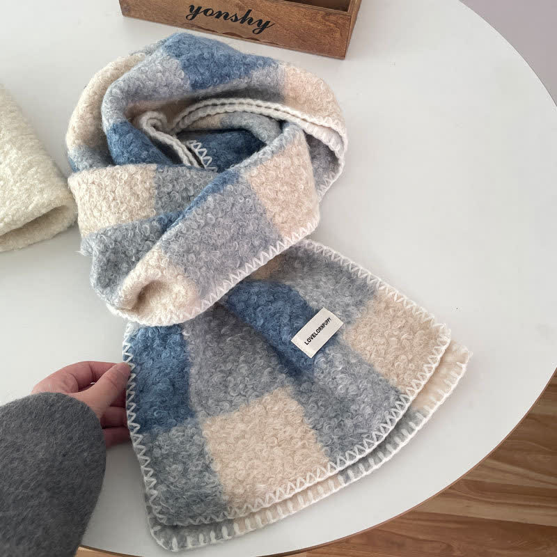 Bufanda de cuadros escoceses ultra a rayas unisex con accesorios de invierno