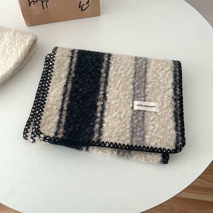 Bufanda de cuadros escoceses ultra a rayas unisex con accesorios de invierno
