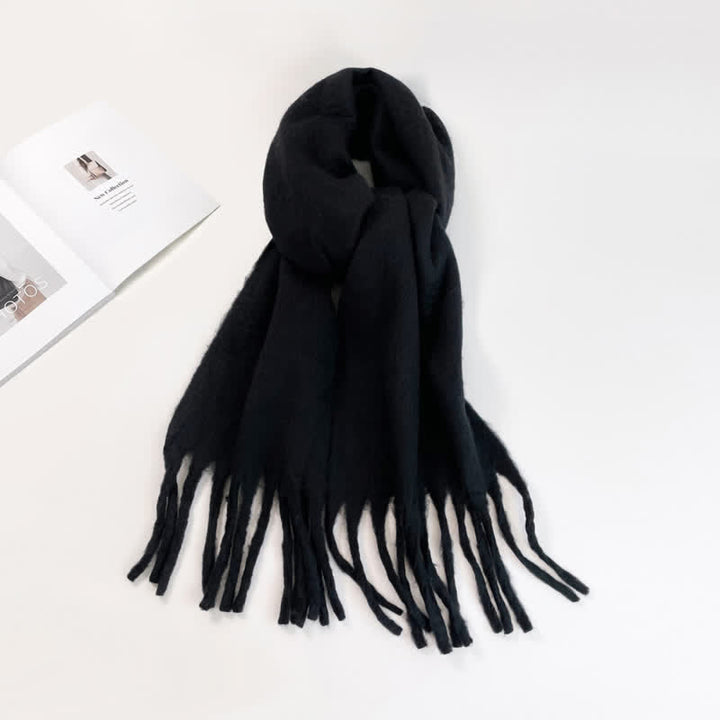 Bufanda unisex gruesa de color sólido de gran tamaño y cálida
