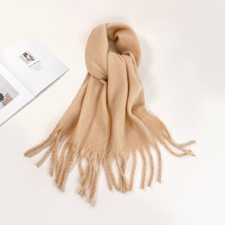 Bufanda unisex gruesa de color sólido de gran tamaño y cálida