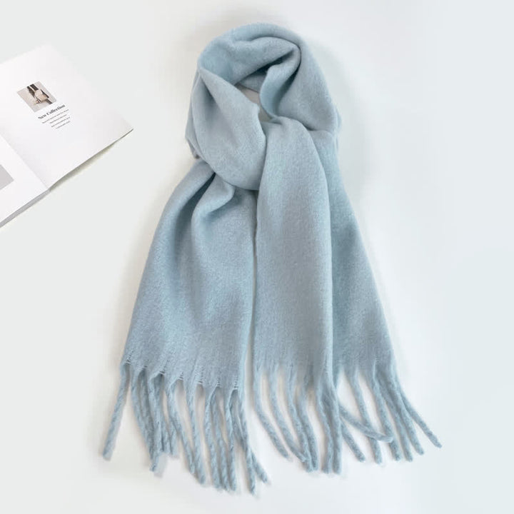 Bufanda unisex gruesa de color sólido de gran tamaño y cálida