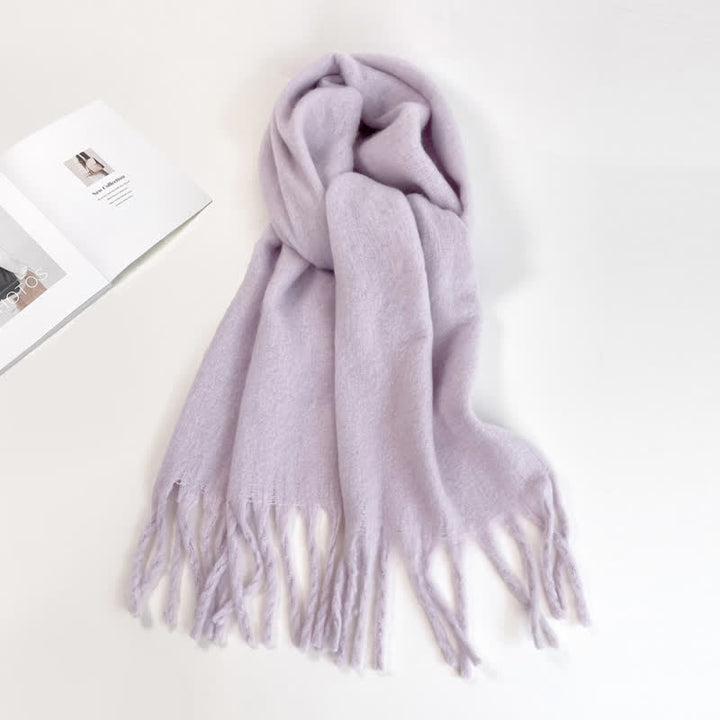 Bufanda unisex gruesa de color sólido de gran tamaño y cálida