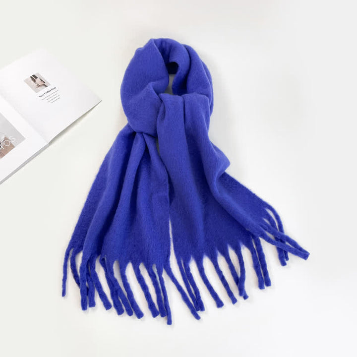 Bufanda unisex gruesa de color sólido de gran tamaño y cálida