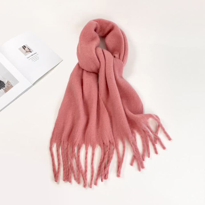 Bufanda unisex gruesa de color sólido de gran tamaño y cálida