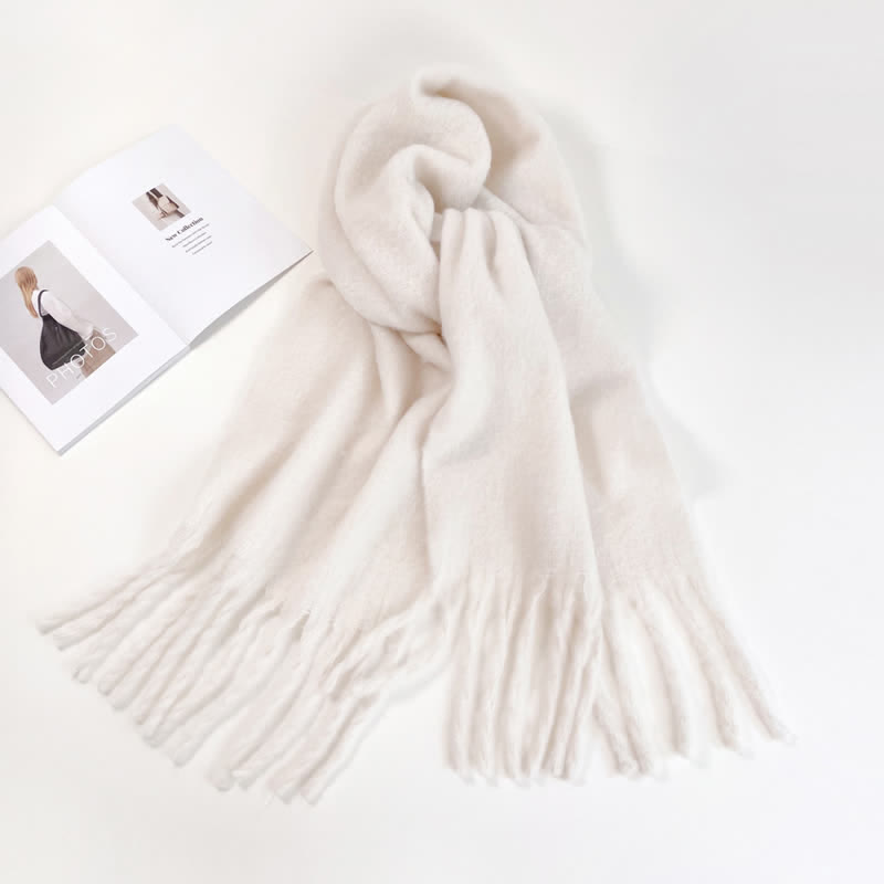 Bufanda unisex gruesa de color sólido de gran tamaño y cálida
