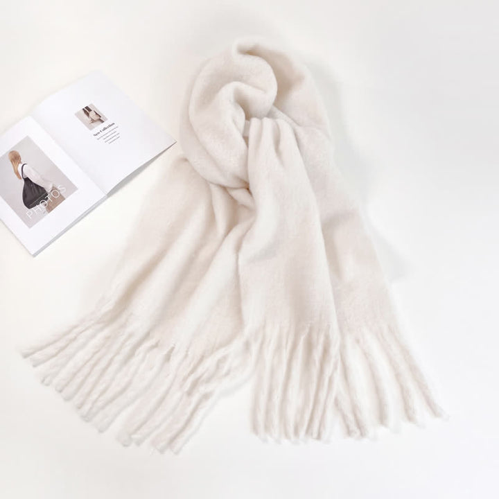 Bufanda unisex gruesa de color sólido de gran tamaño y cálida