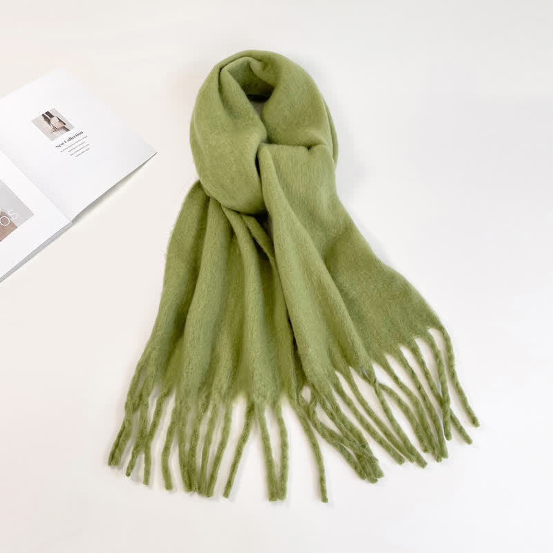 Bufanda unisex gruesa de color sólido de gran tamaño y cálida