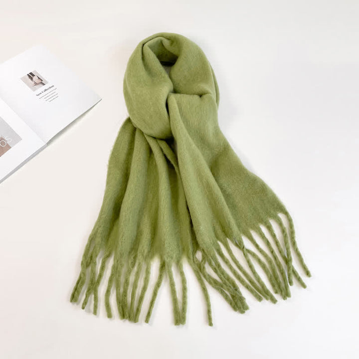 Bufanda unisex gruesa de color sólido de gran tamaño y cálida