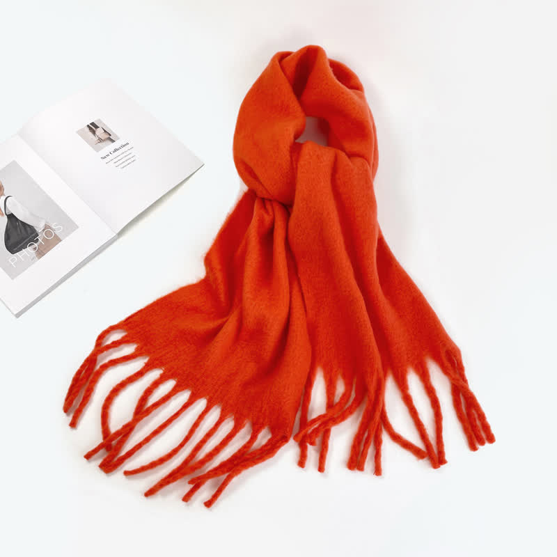 Bufanda unisex gruesa de color sólido de gran tamaño y cálida