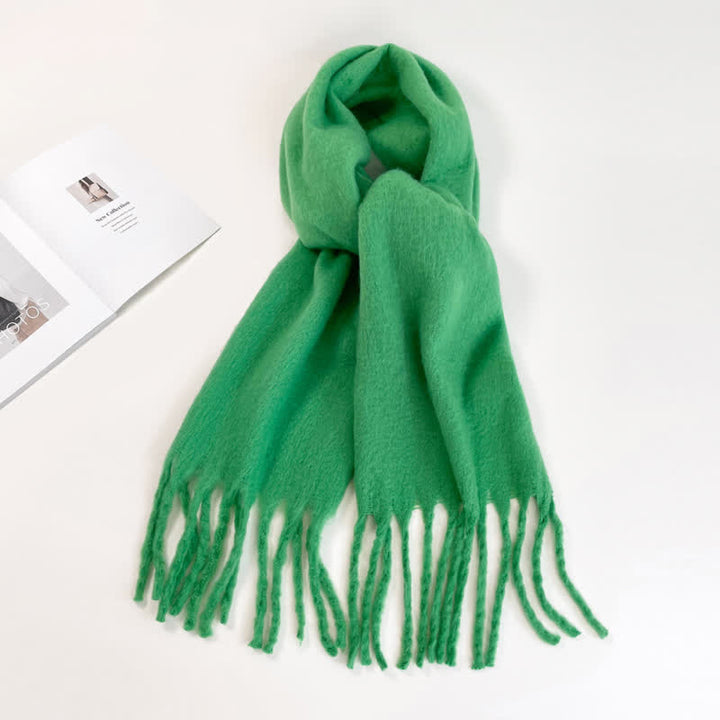 Bufanda unisex gruesa de color sólido de gran tamaño y cálida