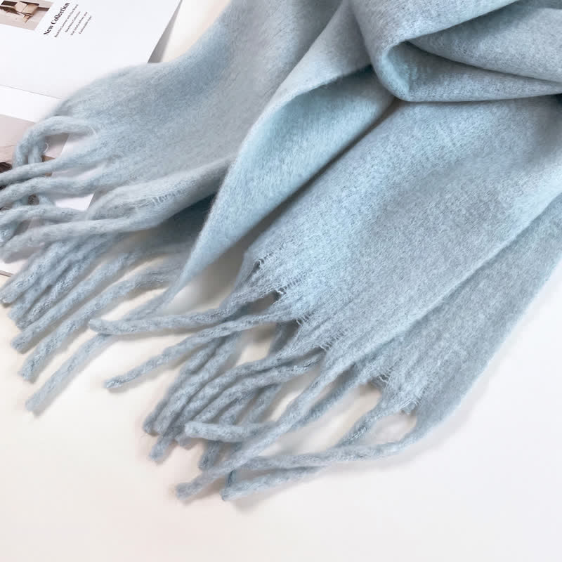 Bufanda unisex gruesa de color sólido de gran tamaño y cálida