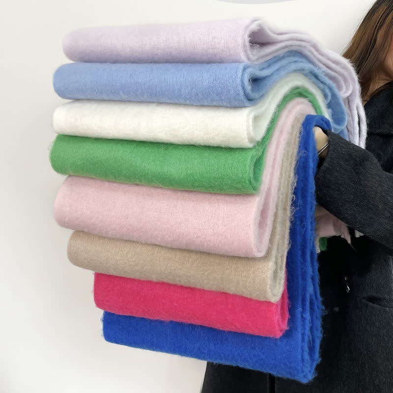 Bufanda unisex gruesa de color sólido de gran tamaño y cálida