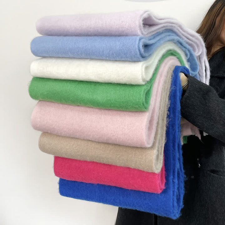 Bufanda unisex gruesa de color sólido de gran tamaño y cálida
