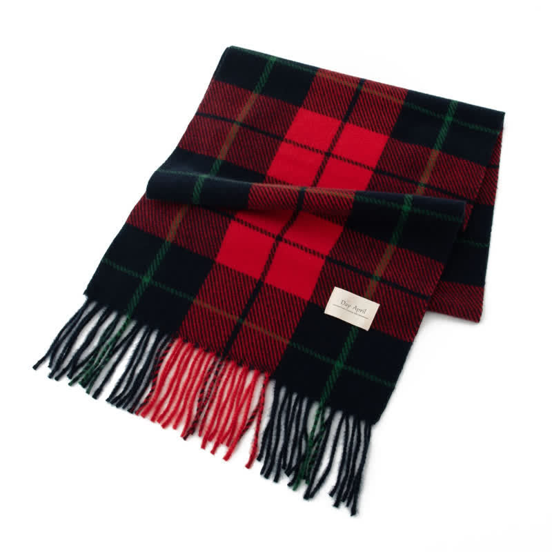 Bufanda unisex atemporal de cuadros escoceses