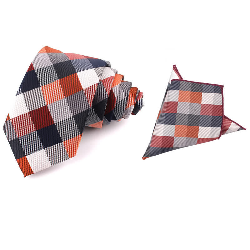 Corbata estrecha informal a cuadros moderna para hombre