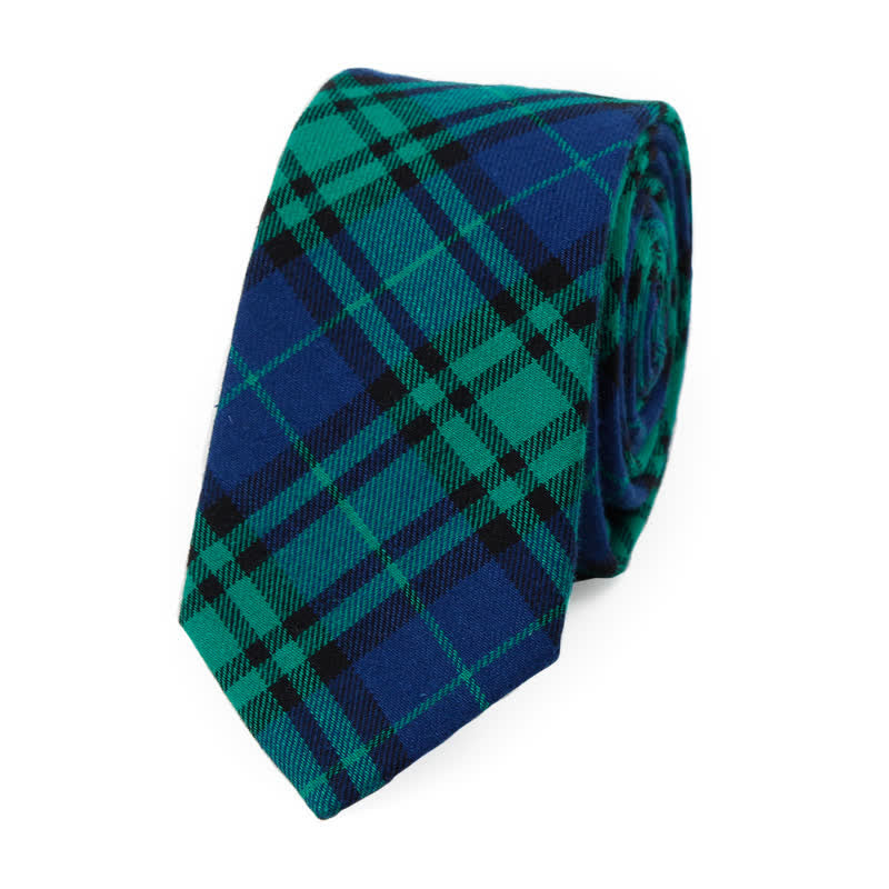 Corbata de lazo con estampado de cuadros a la moda para hombre