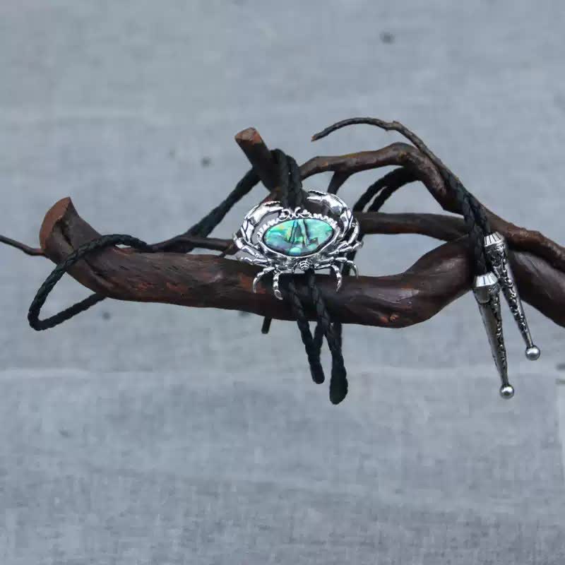 Colgante de concha de abulón de cangrejo extraíble con lazo de bolo