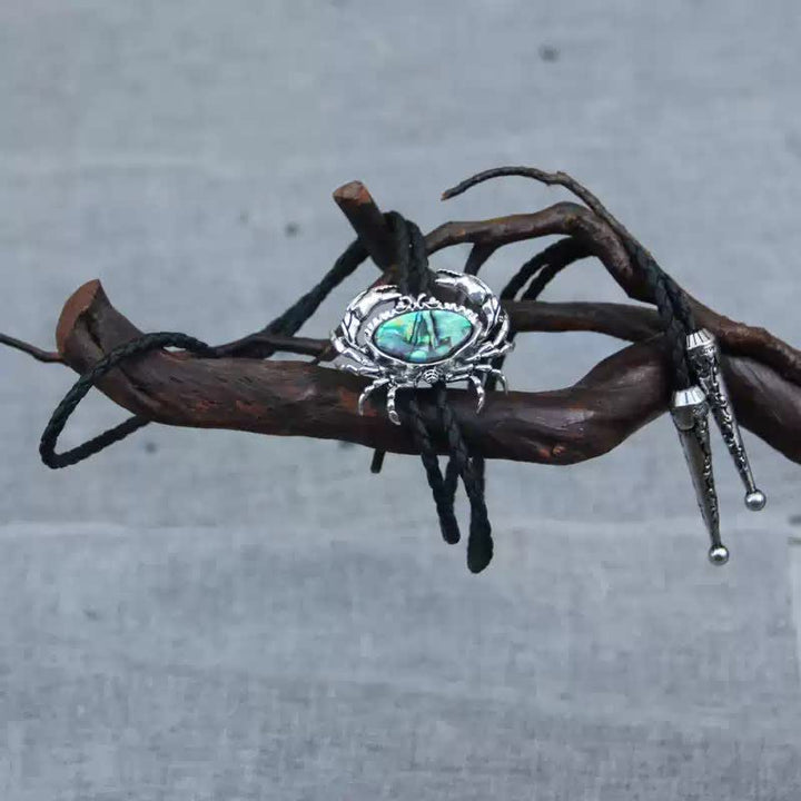 Colgante de concha de abulón de cangrejo extraíble con lazo de bolo