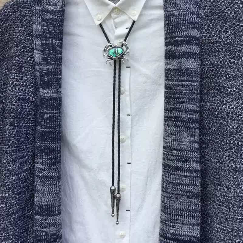 Colgante de concha de abulón de cangrejo extraíble con lazo de bolo