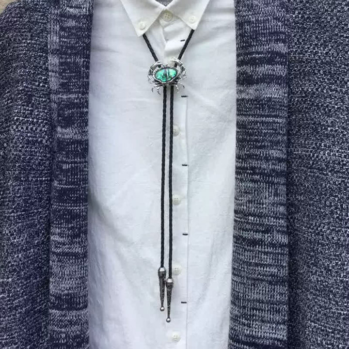 Colgante de concha de abulón de cangrejo extraíble con lazo de bolo