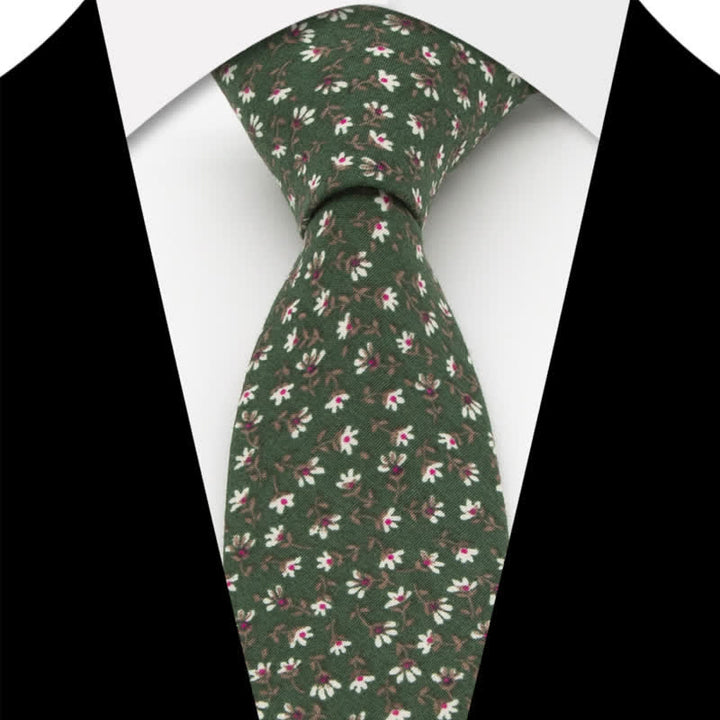 Conjunto de 3 corbatas de lazo de algodón con estampado de cachemira y flores para hombre