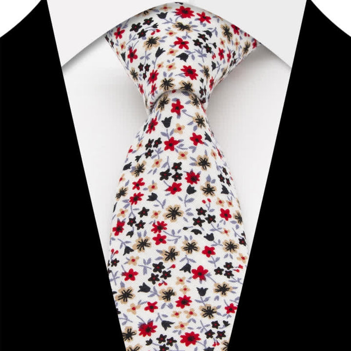 Conjunto de 3 corbatas de lazo de algodón con estampado de cachemira y flores para hombre