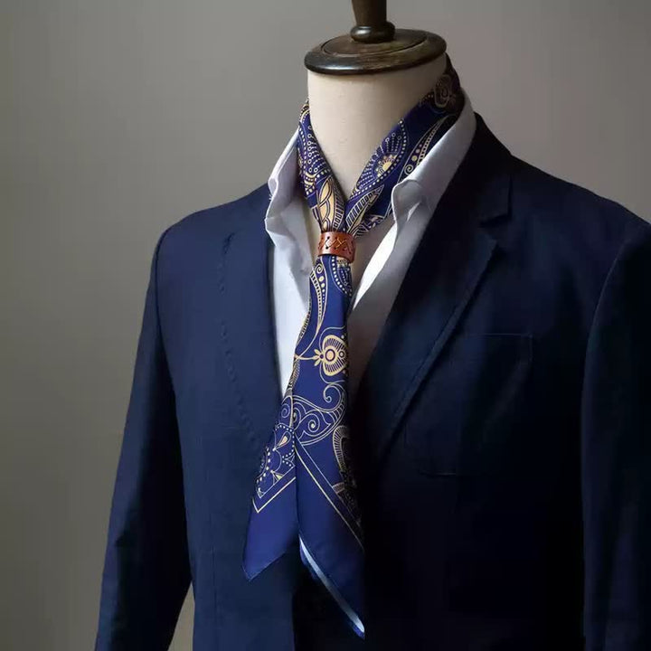 Bufanda cuadrada grande y elegante con estampado clásico de cachemira en estilo británico