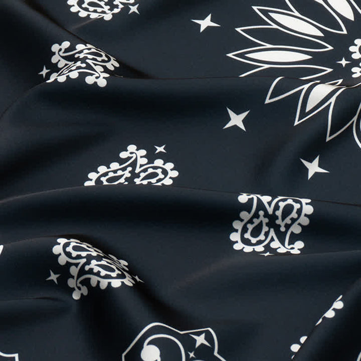 Bufanda cuadrada grande y elegante con estampado clásico de cachemira en estilo británico